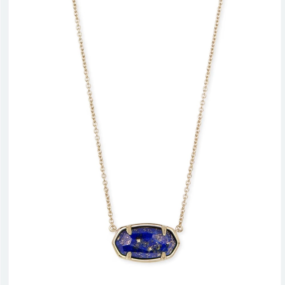 Kendra Scott 18k Gold Necklace with Blue Lapis Pendant